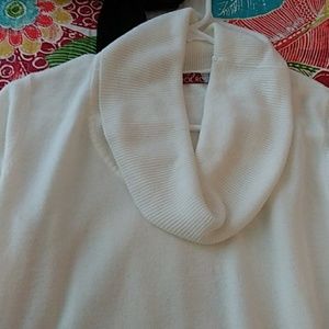 Cream color, pull over, cowl neck sweater